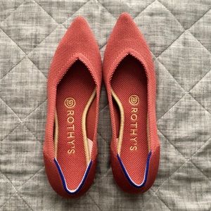Copper Pointed Toe Rothy’s - lightly worn, sz 6